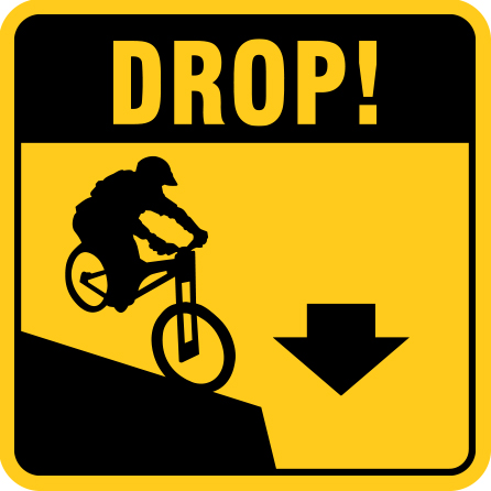 B413a 12" x 12" Aluminum Sign - DROP!. Click to expand image