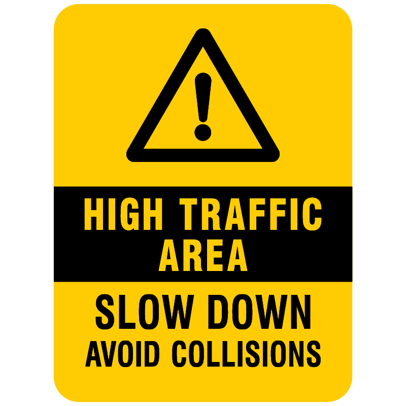 Risk management Collision Safety Signage to tell skiers/snowboarders to slow down and avoid collisions. This signage was created in collaboration with the Snow Angel Foundation and is endorsed by the National Ski Areas Association and the Canada West Ski Areas Association.. Click to expand image