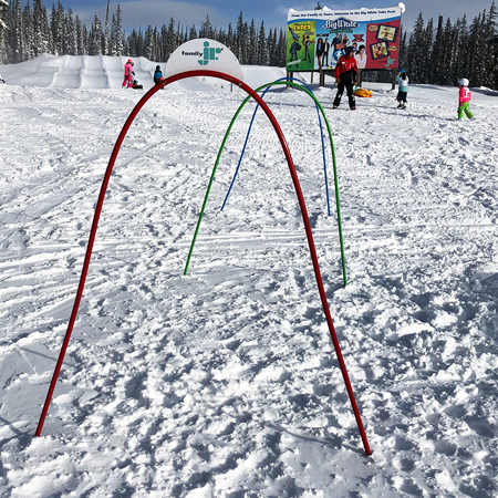 4' Wide x 6' Tall Aluminum Ski Through Arch - Powder Coated Assorted Colours.. Click to expand image