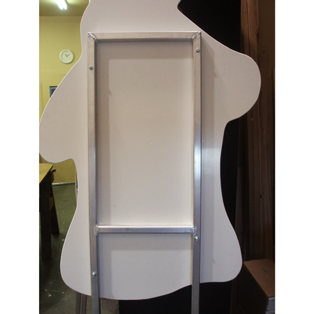 H Stand Frame for Signs & Character Cutouts 6' tall x 14" wide with double cross brace.. Click to expand image