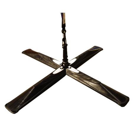 Complete folding base bearing with rotating spindle for flying, feather, and wing banner and flags.. Click to expand image