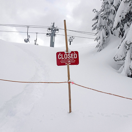 D18 Closed Passes/Tickets will be Revoked for Breach - Red Rectangle Discs 11.5 x 7, polythylene disc, UV protected and cost effective marking signs, holes on top to hang from rope, slots top and bottom to fit over bamboo poles, trail and ability markers.. Click to expand image