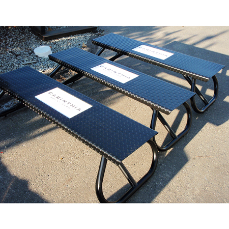 Aluminum 5' Bench with Checker Plate Top and Four Lugs.. Click to expand image