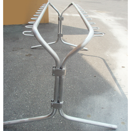 Aluminum 8' Econo Ski/Board Rack Without Bottom/Lower Bar.. Click to expand image