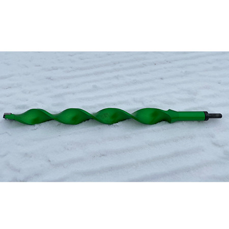 Green aluminum drill bit can puncture ice and snow to secure slalom poles, bamboo, race gates, or any other pole. Additionally, the extremely lightweight long spiral flute with 1 HSS interchangeable tip.. Click to expand image