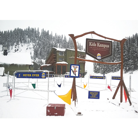 Sign Frame for Kids 10' Standard Aluminum Ski Rack 36" x 96".. Click to expand image