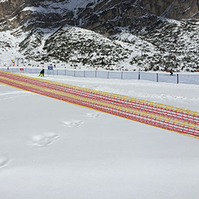 Barrier strip fence - 6inch in red/yellow. Click to expand image