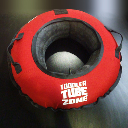 Kids Soft Bottom Snow Tubes 31" - Complete with Inner Tube and Leash - Red Cordura.. Click to expand image