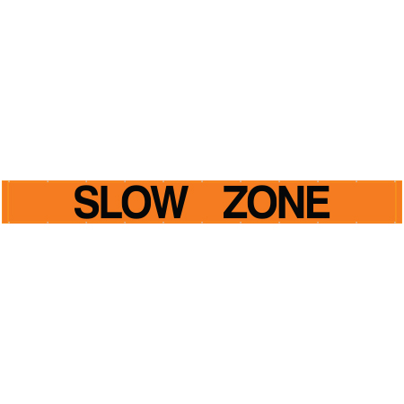 BL10 Slow Zone - Hi Vis Orange Banner Oversized 21' x 30", tear and mildew resistant high tenacity polyester, coated with fade resistant vinyl, grommets and sleeves on sides for bamboo poles.. Click to expand image