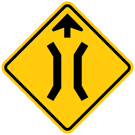 Narrow one way sign made of 12 gauge sign grade aluminum for snowmobile clubs. Click to expand image