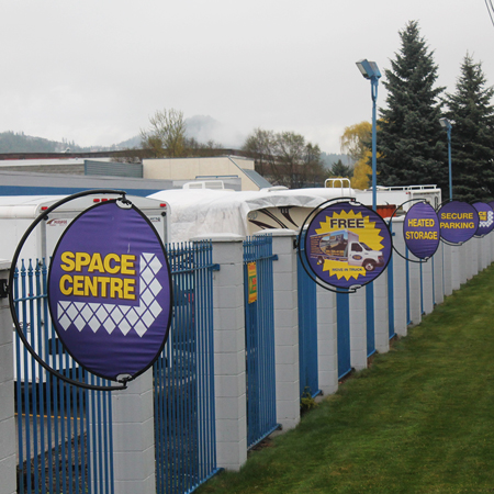 Circular banners offer maximum brand exposure above the crowd, unique treated fabric, brilliant colours and graphics, fabric can be ironed, portable and durable, advanced fabric printing technology.. Click to expand image