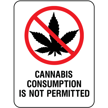S228 Cannabis consumption is not permitted, 18 x 24. Reflective Aluminum Sign, message for all parks, recreational facilities, municipal, city, town. Rules and conditions of your specific area, jurisdiction, produced by Inter-Mtn.. Click to expand image