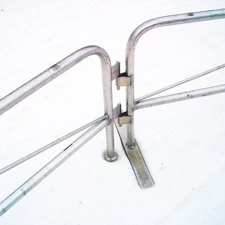 Aluminum Gate Replacement Foot - Weld on Style - Disc Foot.. Click to expand image
