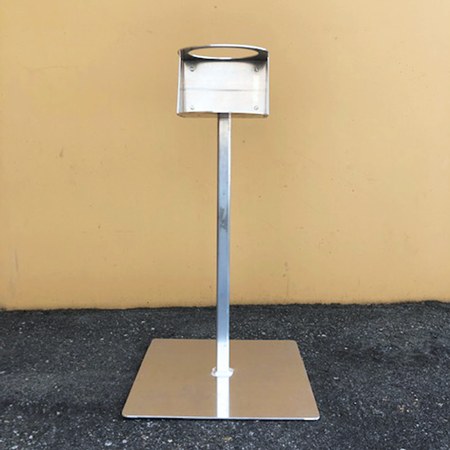 Aluminum Hand Sanitizer Stand - Freestanding 36" Tall Post.. Click to expand image