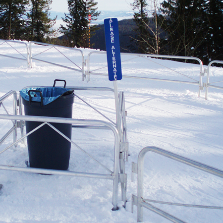Aluminum Fence/Sign Post - 5 foot tall x 1" x 1" square sign post, round corners, no holes. Click to expand image