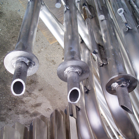 Aluminum Gate Replacement Foot - Weld on Style - Disc/Spike Foot.. Click to expand image