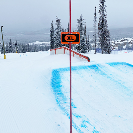 T06, 11.5 x 7, Medium M, Large L, Small S, Extra Large L, Hit Markers, orange square polythylene disc, UV protected and cost effective marking signs, holes on top to hang from rope, slots top and bottom to fit over bamboo poles, trail and ability markers, terrain park jumps.. Click to expand image