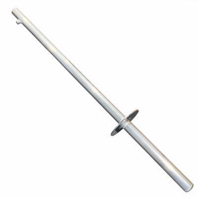 Aluminum Lineup Post for Ski Areas showing an aluminum capped end and size for chairlift loading areas a slower speeds
