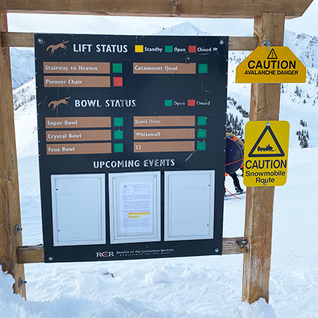 H201 Caution - Snowmobile Route 18" x 24" Yellow Reflective Aluminum Sign produced by Inter-Mtn.. Click to expand image