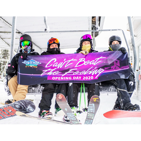 High quality banners, double sided, full colour print with protective laminate. Wide sleeves that are double-stitched with corner reinforcement and grommets. Banners can be customized and available in standard heavy duty vinyl in 13oz, 15oz, 21oz, durable canvas, mesh, and flag options.. Click to expand image