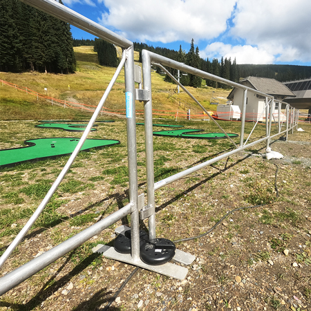 Aluminum Security Gate in Maze Gate Style 4' x 10'.. Click to expand image