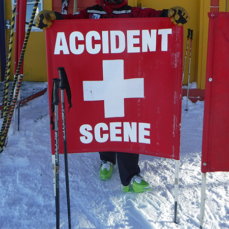 BS09 Accident Scene, high visibility orange square mesh banner 30x30, high visibility orange mesh banner 84x30, tear and mildew resistant high tenacity polyester, coated with fade resistant high vis orange vinyl, grommets and sleeves on sides for bamboo poles.. Click to expand image