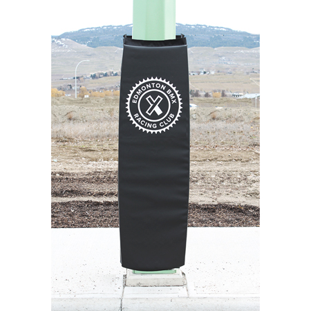 Post Pads 5' x 16" x 2" Closed Cell Foam with Straps and Buckles Yellow 18oz Vinyl.. Click to expand image