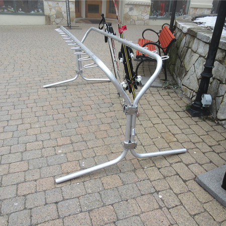 Aluminum 8' Econo Ski/Board Rack Without Bottom/Lower Bar.. Click to expand image