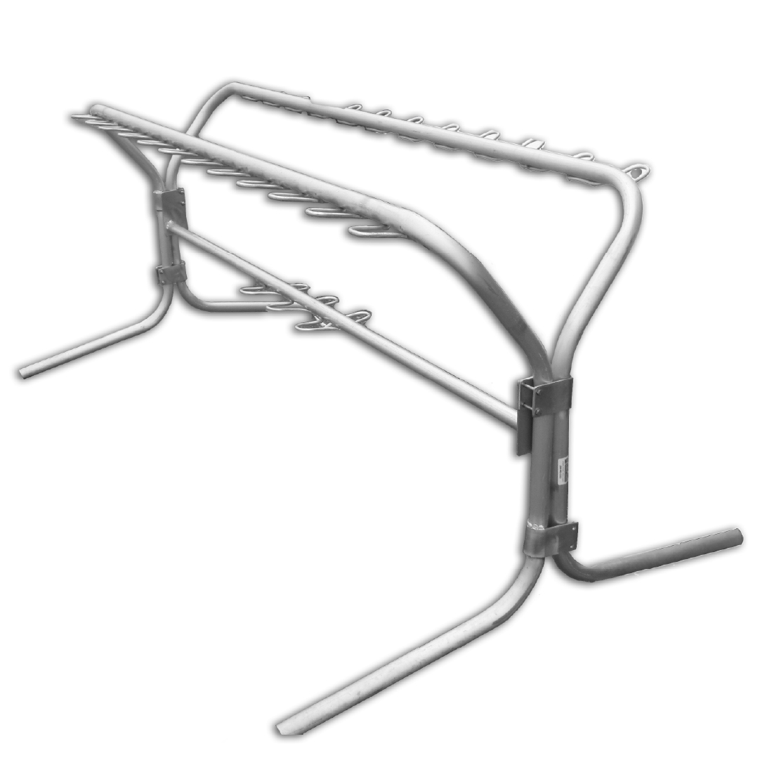 The 8’ long Econo Ski Rack provides you with a lightweight, durable rack that’s a cost-effective alternative to our 10’ Standard Aluminum Ski Rack