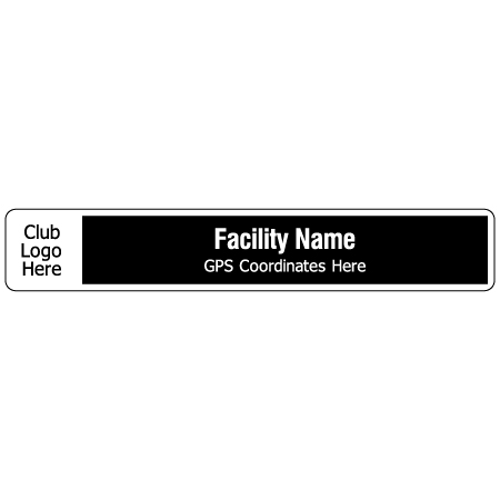 Trail sign for snowmobile trails 36" x 6" with facility name. Click to expand image