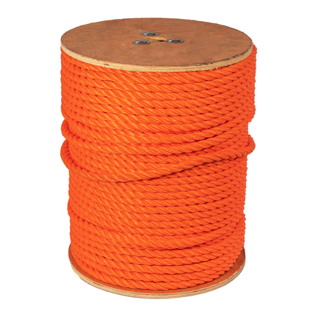 Polypropylene Rope - 3 Strand - Orange.. Click to expand image