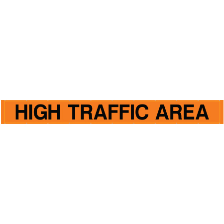 BL15 High Traffic Area - Hi Vis Orange Banner Oversized 21' x 30", tear and mildew resistant high tenacity polyester, coated with fade resistant vinyl, grommets and sleeves on sides for bamboo poles.. Click to expand image
