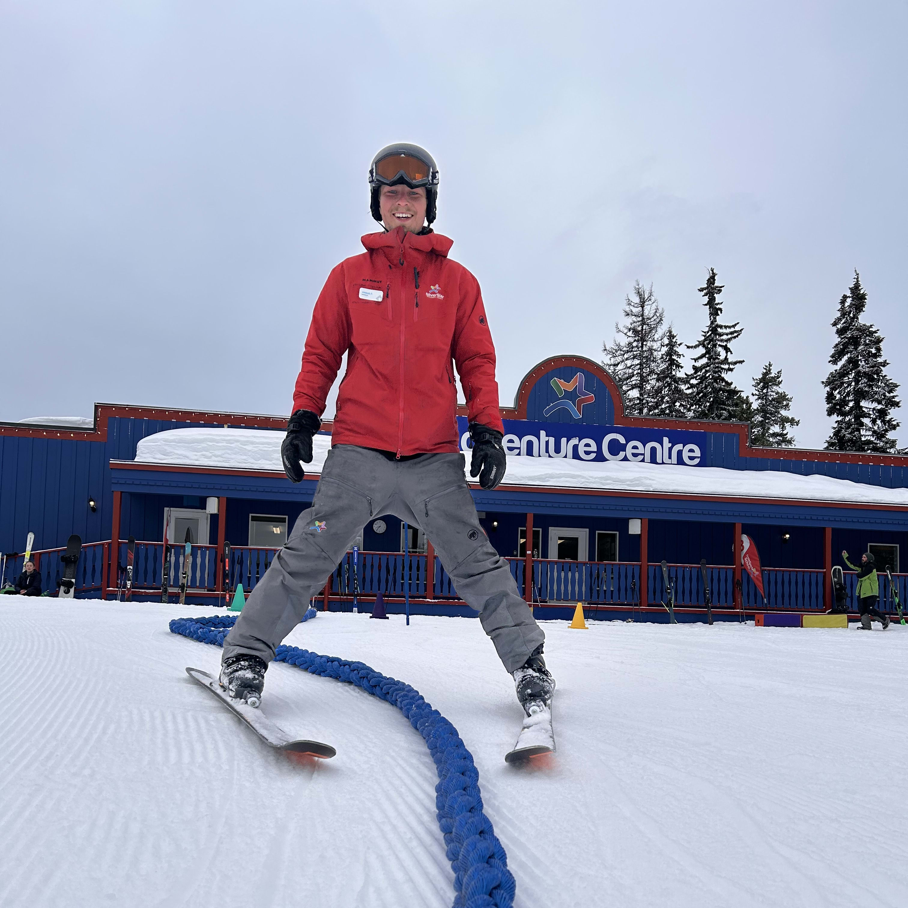 Ski School Snow Snake on snow at SilverStar Mountain Resort