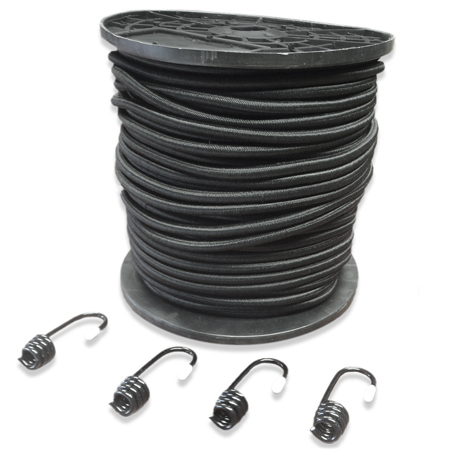 Bungee cord and hooks.