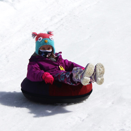 Kids Soft Bottom Snow Tubes 31" - Complete with Inner Tube and Leash - Red Cordura.. Click to expand image