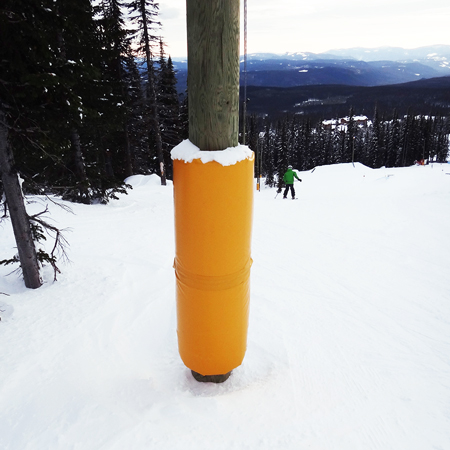 Power Pole Pad 6' x 2' x 2" Closed Cell Foam Yellow 18oz Vinyl.. Click to expand image