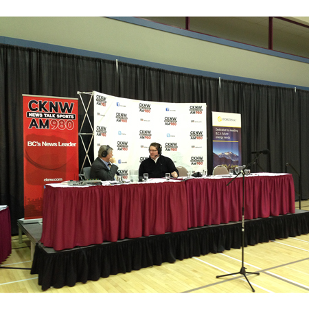 Tradeshow walls and stands are quick and easy assembly, interchangeable skins are all made with non-curling fabric, including full size exhibition backdrops - Inter-Mtn. Enterprises.. Click to expand image