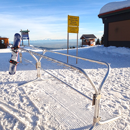 Aluminum 8' Econo Ski/Board Rack with Bottom/Lower Bar.. Click to expand image