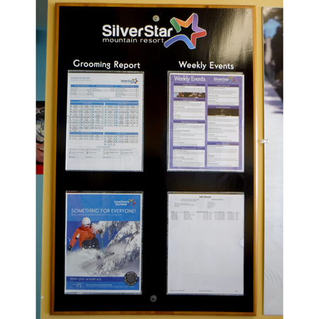 Inter-Mtn. Info Board at Silver Star with four document holders. Click to expand image