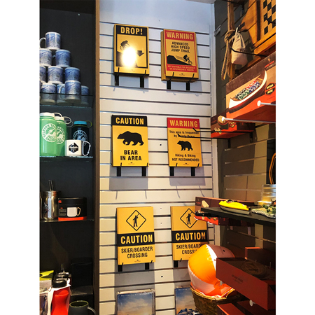 Mini replicas of on mountain trail signs, perfect for retail stores, member giveaways, trophies or staff names. Available on aluminum, dibond, PVC, magnets, or as a decal - Inter-Mtn. Enterprises.. Click to expand image