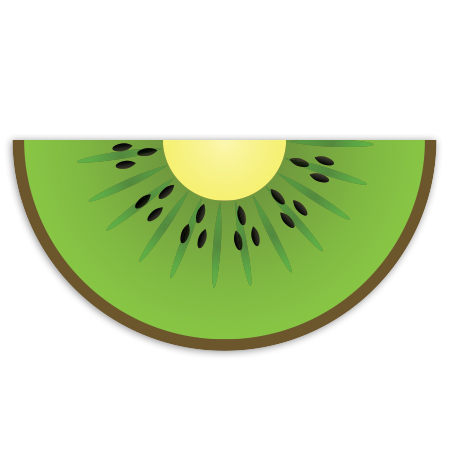 Kids Foam Half Circle Kiwi Fruit Block 17" x 34" x 14" Medium/Standard. Click to expand image