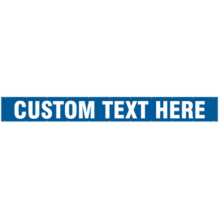 Oversized Banner in blue for custom text. Click to expand image