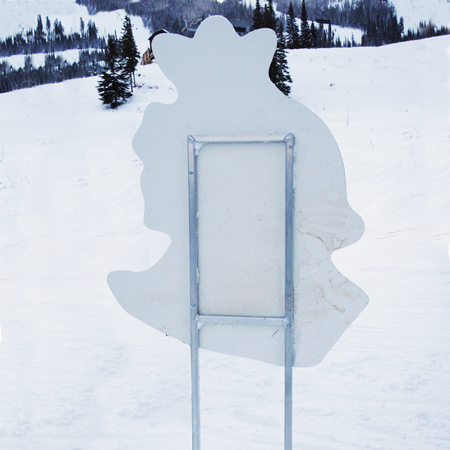 H Stand Frame for Signs & Character Cutouts 6' tall x 14" wide with double cross brace.. Click to expand image