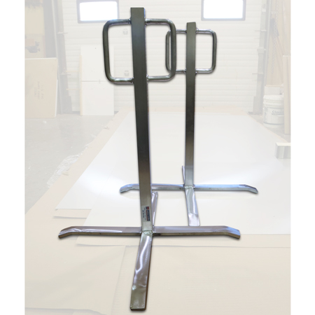 Econo Square 1" tubing Stand Frame for Signs & Character Cutouts 60" tall x 18" wide with channel or flat feet.. Click to expand image