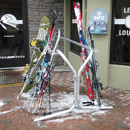 Aluminum 8' Econo Ski/Board Rack Without Bottom/Lower Bar.. Click to expand image