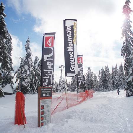 T05 36" x 58" Park Level Feature Sign, Choose Park Levels, Canadian Version, white reflective aluminum terrain park sign with rounded corners - ski area sign - Inter-Mtn.. Click to expand image