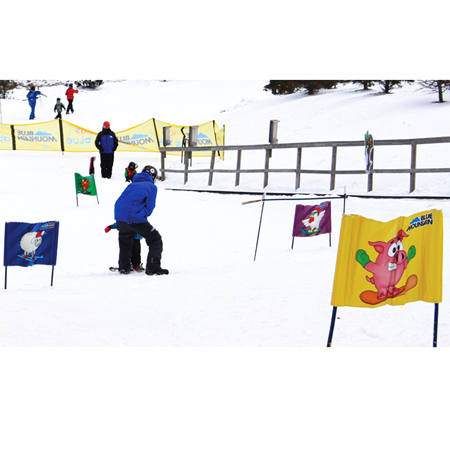 Kids Double Sided Vinyl Race Gates 22" x 32".. Click to expand image