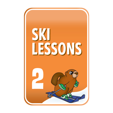 KS13 12" x 18" (actual size 30x45cm) Aluminum Sign -Ski Lessons 2, with "character" Skier.. Click to expand image