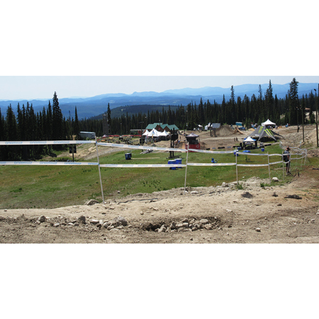 Event & Barrier Tape 2" x 1000' One colour print on white film 1.6mil. Boundary marking tape branded with your event name and logos.. Click to expand image