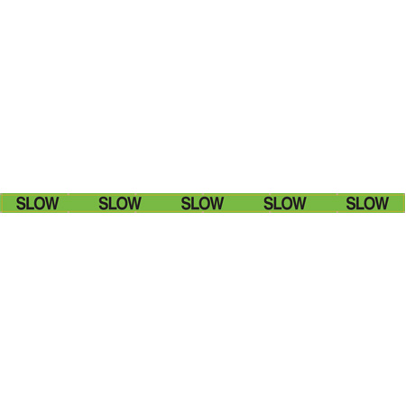 Oversized banner for ski areas to advise skiers and snowboarders to slow. Click to expand image